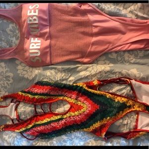 2 medium sizes one piece bathing suits 2 for 35